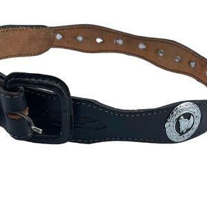 Vintage Cintos Imperial made in Mexico size 36” black leather belt.